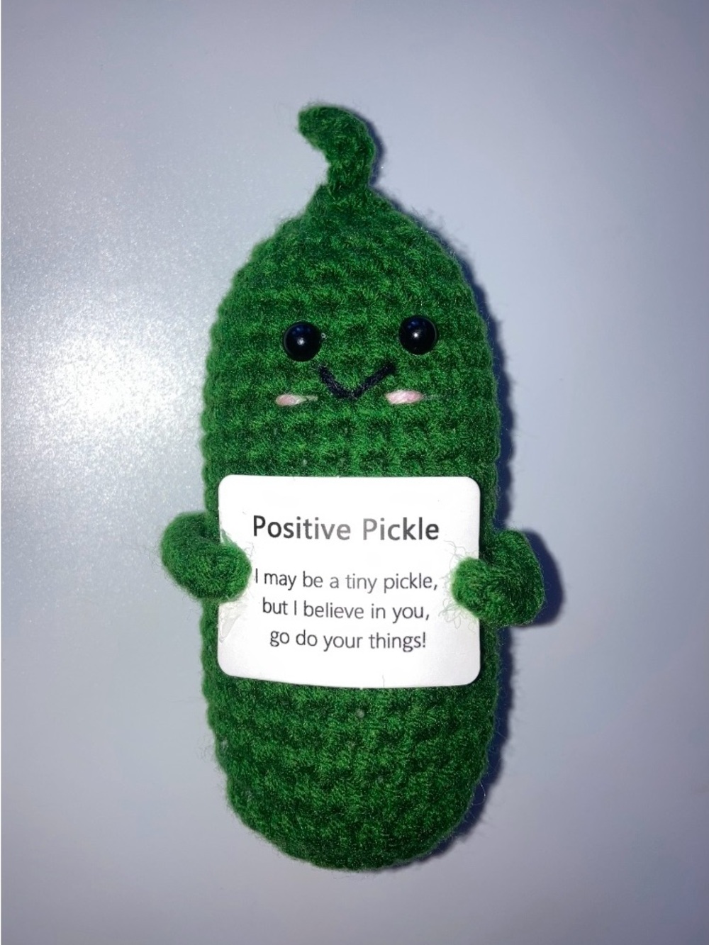 NEW super cute positive emotional support crochet gift, pickle
